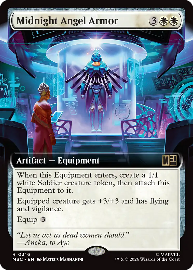 Midnight Angel Armor (Extended Art) [Marvel Super Heroes Commander] | Boutique FDB TCG