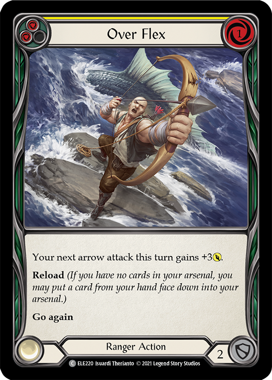Over Flex (Yellow) [ELE220] (Tales of Aria)  1st Edition Normal | Boutique FDB TCG