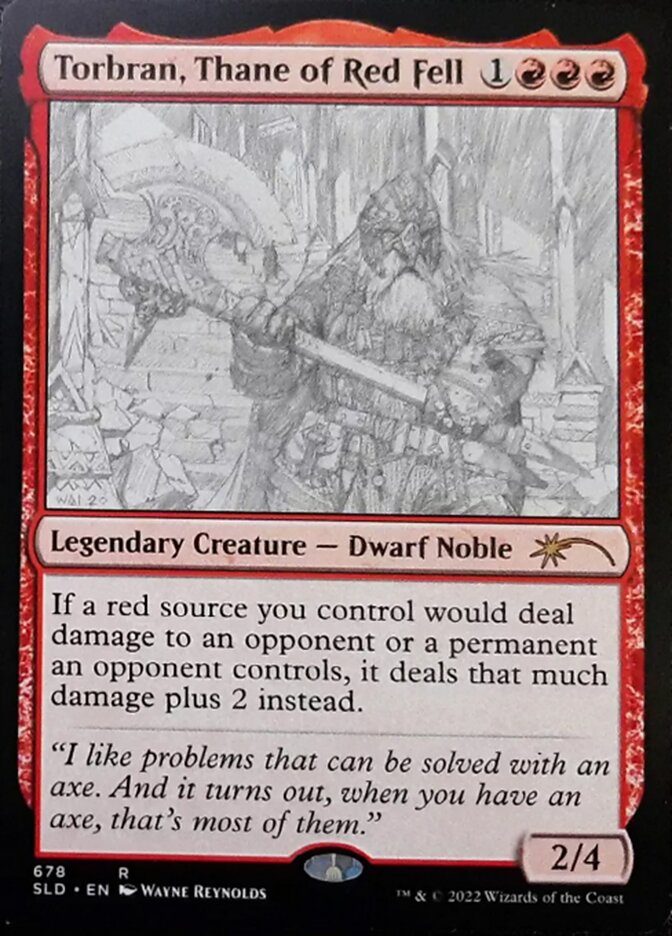 Torbran, Thane of Red Fell (Sketch) [Secret Lair Drop Promos] | Boutique FDB TCG