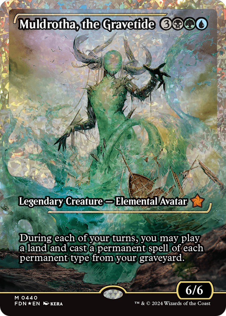 Muldrotha, the Gravetide (Showcase) (Fracture Foil) [Foundations] | Boutique FDB TCG