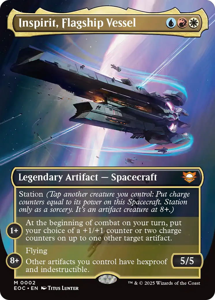 Inspirit, Flagship Vessel (Borderless) [Edge of Eternities Commander] | Boutique FDB TCG