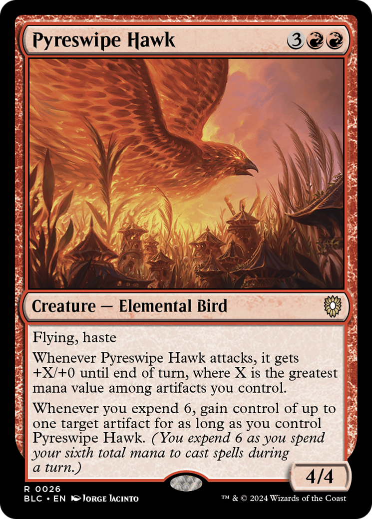 Pyreswipe Hawk [Bloomburrow Commander] | Boutique FDB TCG