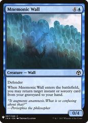 Mnemonic Wall [Mystery Booster] | Boutique FDB TCG