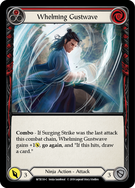 Whelming Gustwave (Red) [WTR110-C] (Welcome to Rathe)  Alpha Print Rainbow Foil | Boutique FDB TCG