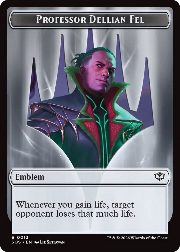 Professor Dellian Fel // Pest (0008) Double-Sided Token [Secrets of Strixhaven Tokens] | Boutique FDB TCG