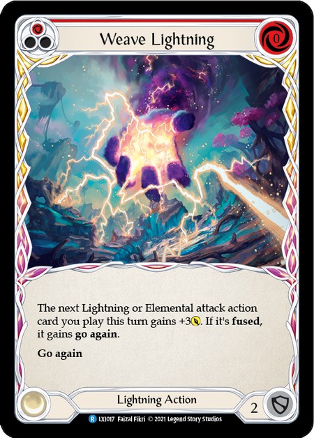 Weave Lightning (Red) [LXI017] (Tales of Aria Lexi Blitz Deck)  1st Edition Normal | Boutique FDB TCG