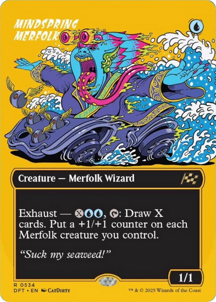 Mindspring Merfolk (Borderless) (First-Place Foil) [Aetherdrift] | Boutique FDB TCG