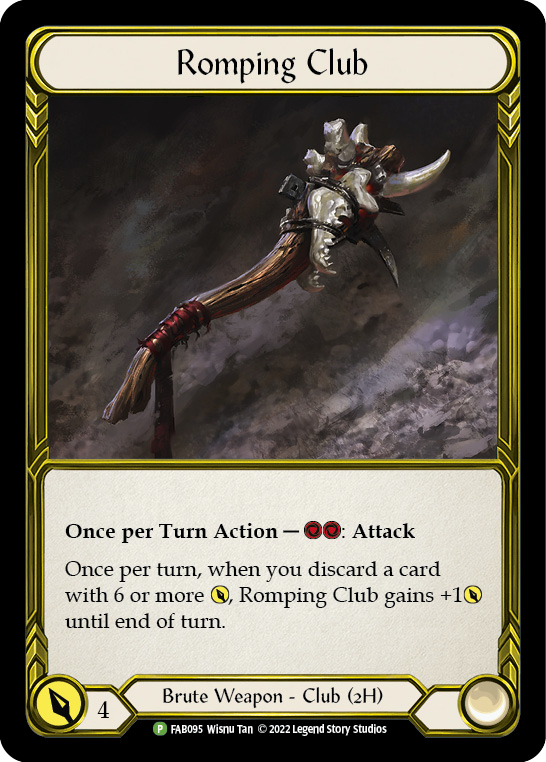 Romping Club (Golden) [FAB095] (Promo)  Cold Foil | Boutique FDB TCG