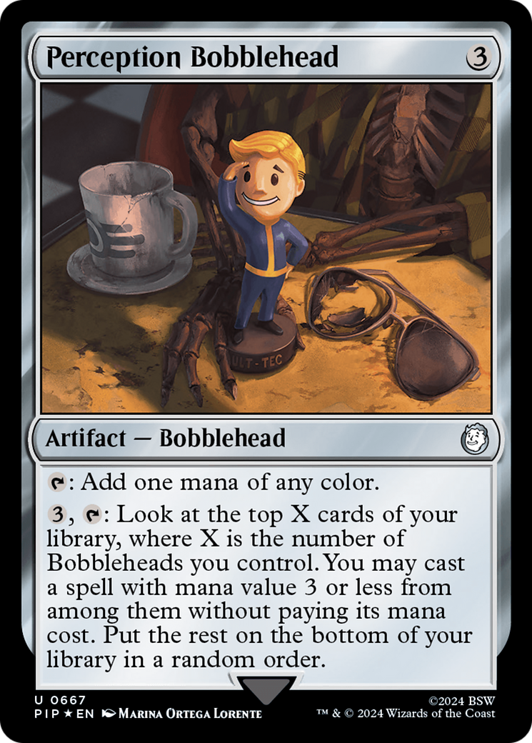 Perception Bobblehead (Surge Foil) [Fallout] | Boutique FDB TCG