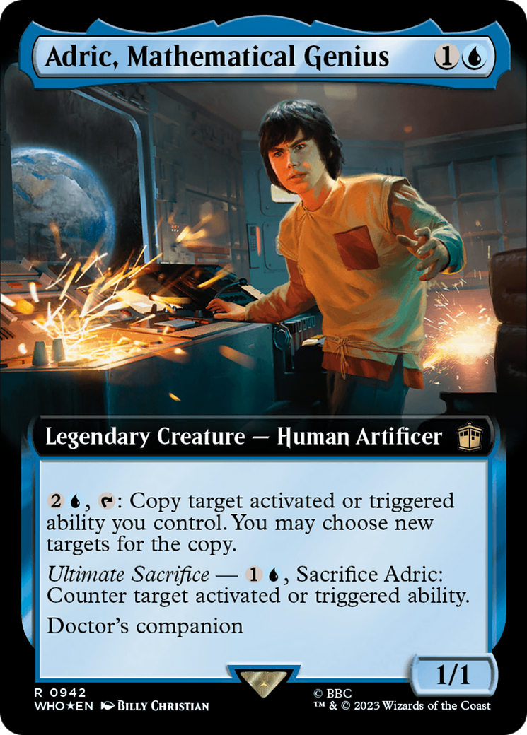 Adric, Mathematical Genius (Extended Art) (Surge Foil) [Doctor Who] | Boutique FDB TCG