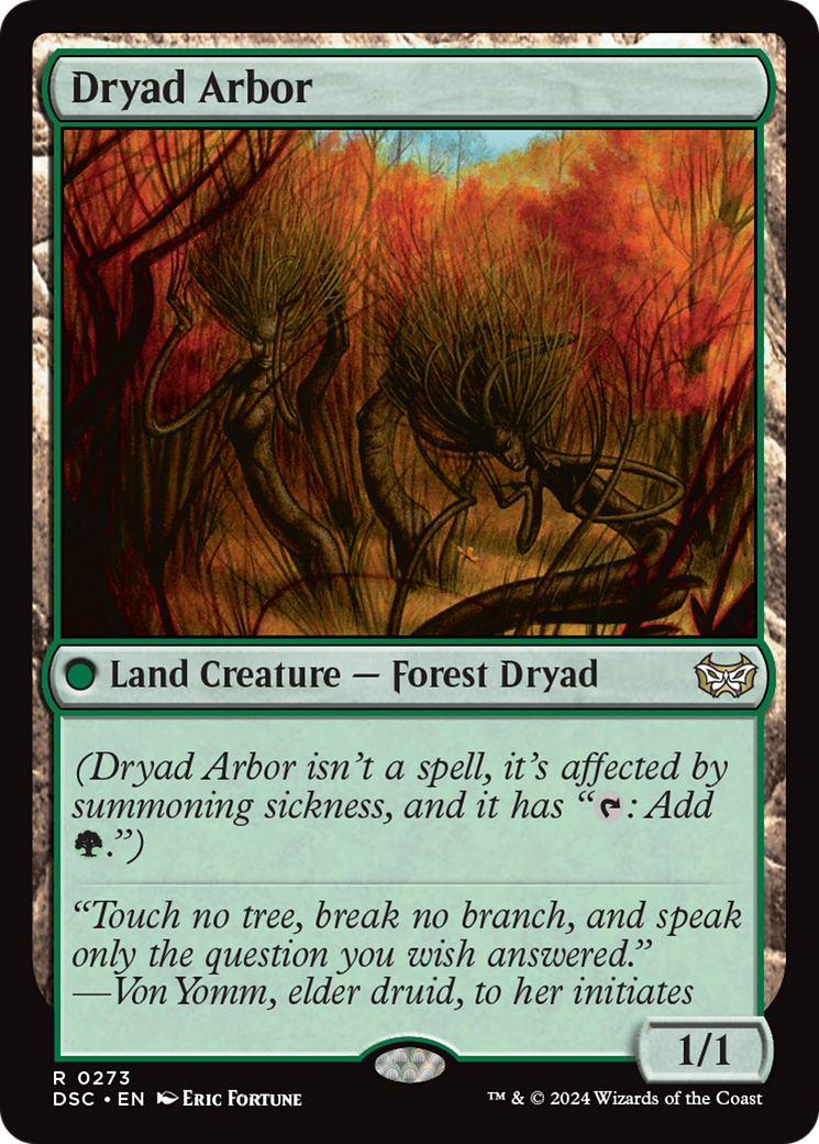 Dryad Arbor [Duskmourn: House of Horror Commander] | Boutique FDB TCG