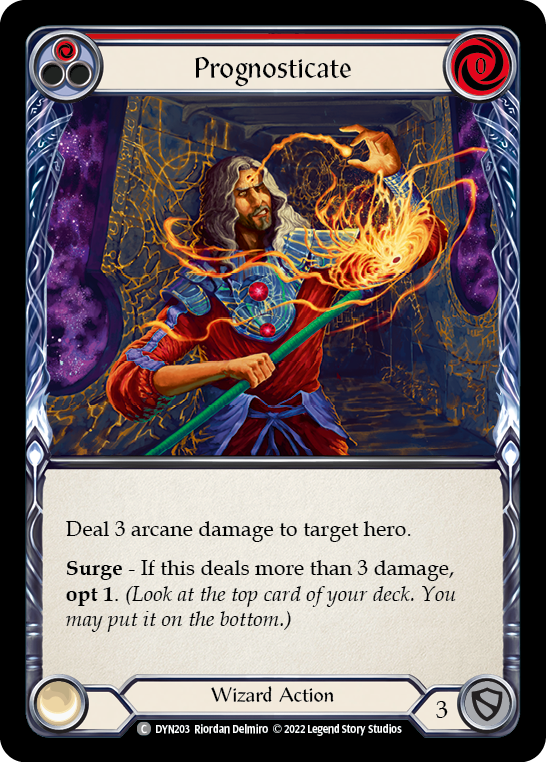 Prognosticate (Red) [DYN203] (Dynasty)  Rainbow Foil | Boutique FDB TCG