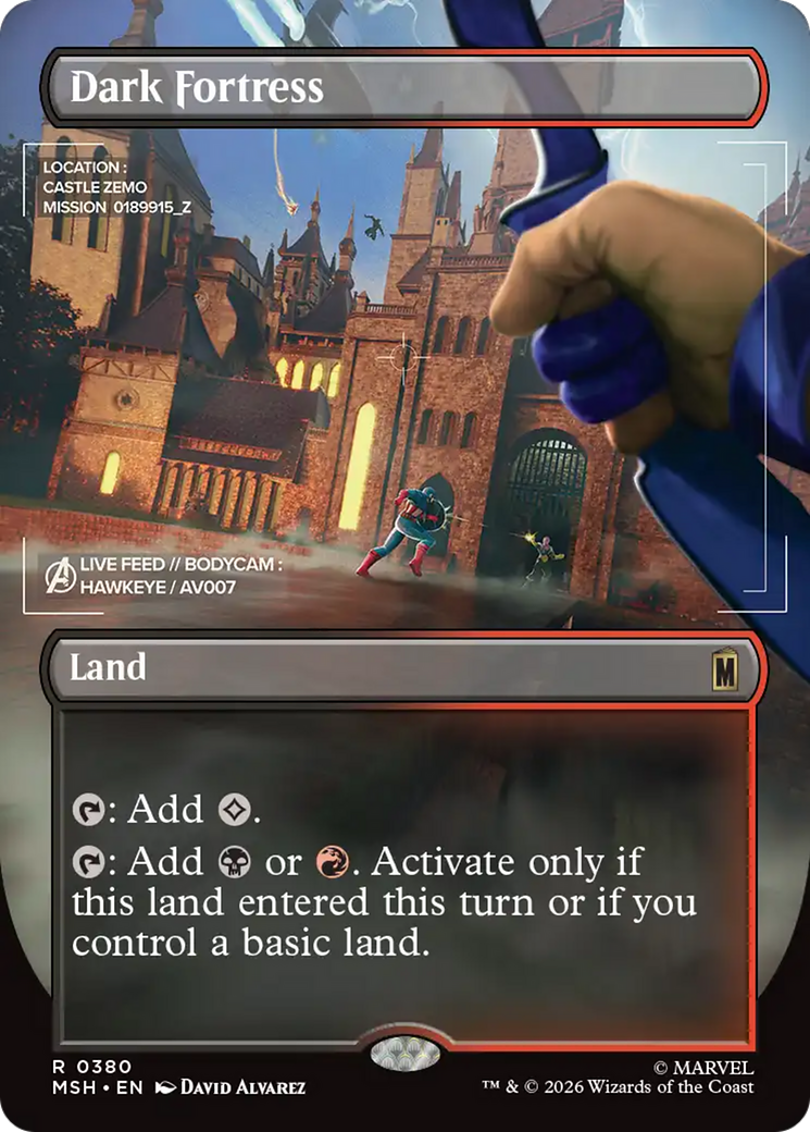 Dark Fortress (Borderless) [Marvel Super Heroes] | Boutique FDB TCG