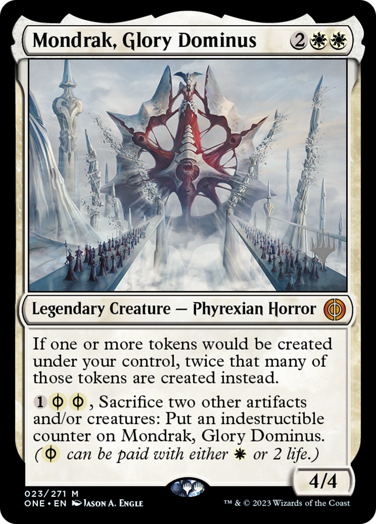Mondrak, Glory Dominus (Promo Pack) [Phyrexia: All Will Be One Promos] | Boutique FDB TCG