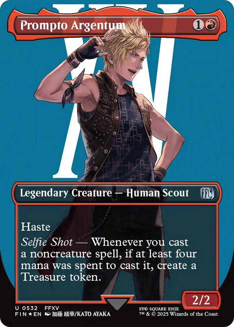 Prompto Argentum (Borderless) [FINAL FANTASY] | Boutique FDB TCG