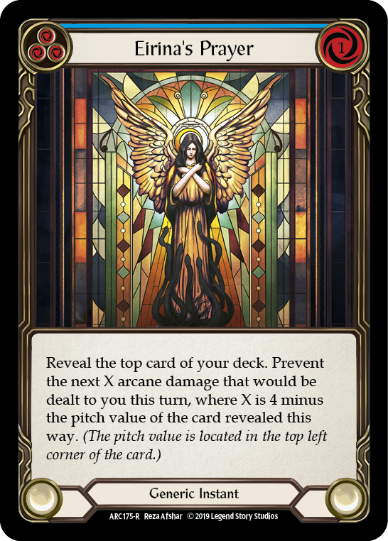 Eirina's Prayer (Blue) [ARC175-R] (Arcane Rising)  1st Edition Normal | Boutique FDB TCG
