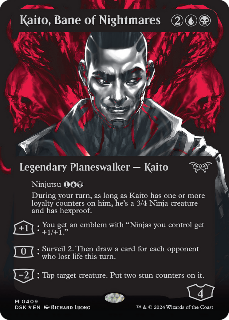 Kaito, Bane of Nightmares (Showcase) (Textured) [Duskmourn: House of Horror] | Boutique FDB TCG