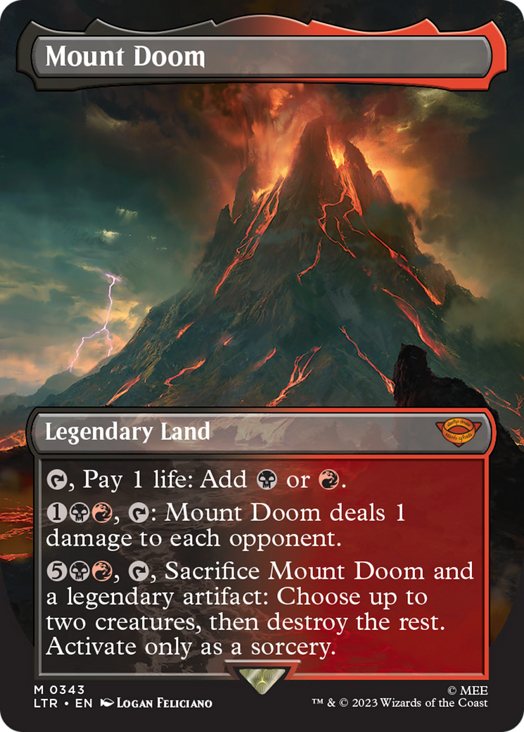 Mount Doom (Borderless Alternate Art) [The Lord of the Rings: Tales of Middle-Earth] | Boutique FDB TCG