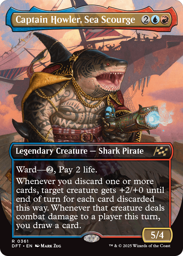 Captain Howler, Sea Scourge (Borderless) [Aetherdrift] | Boutique FDB TCG