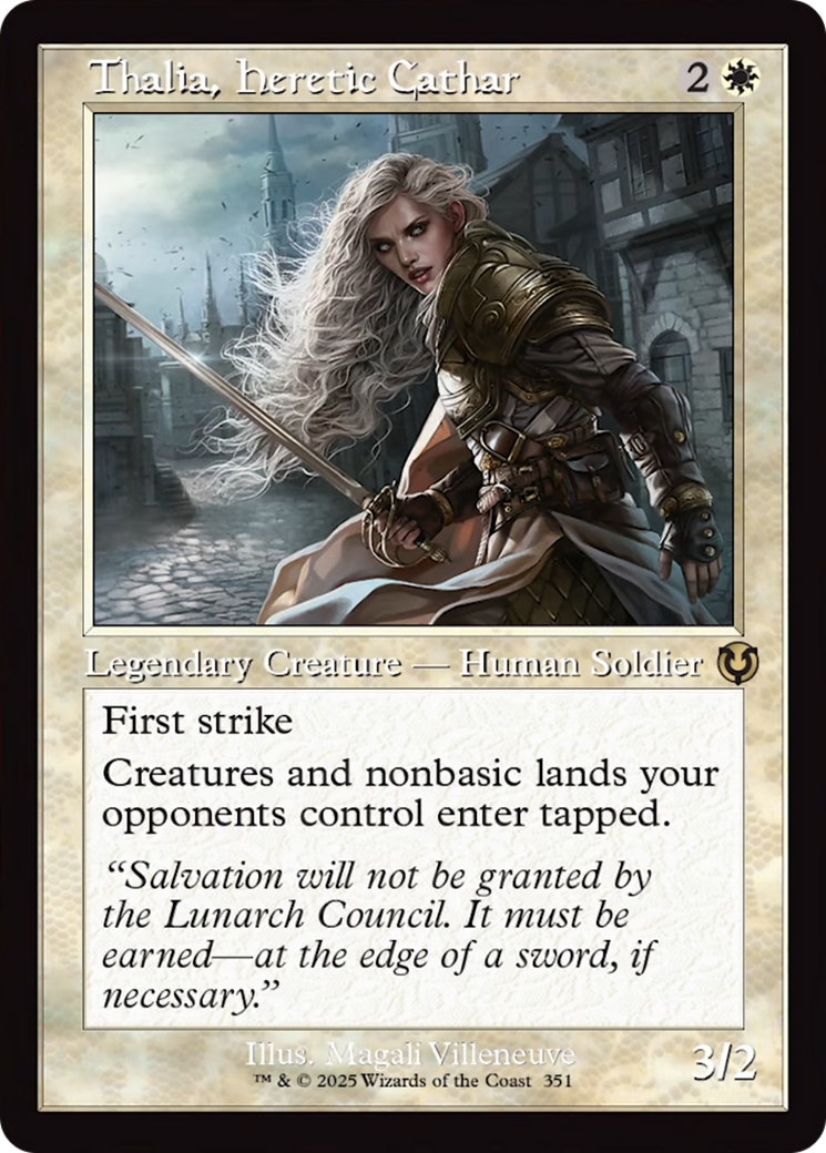 Thalia, Heretic Cathar (Retro Frame) [Innistrad Remastered] | Boutique FDB TCG