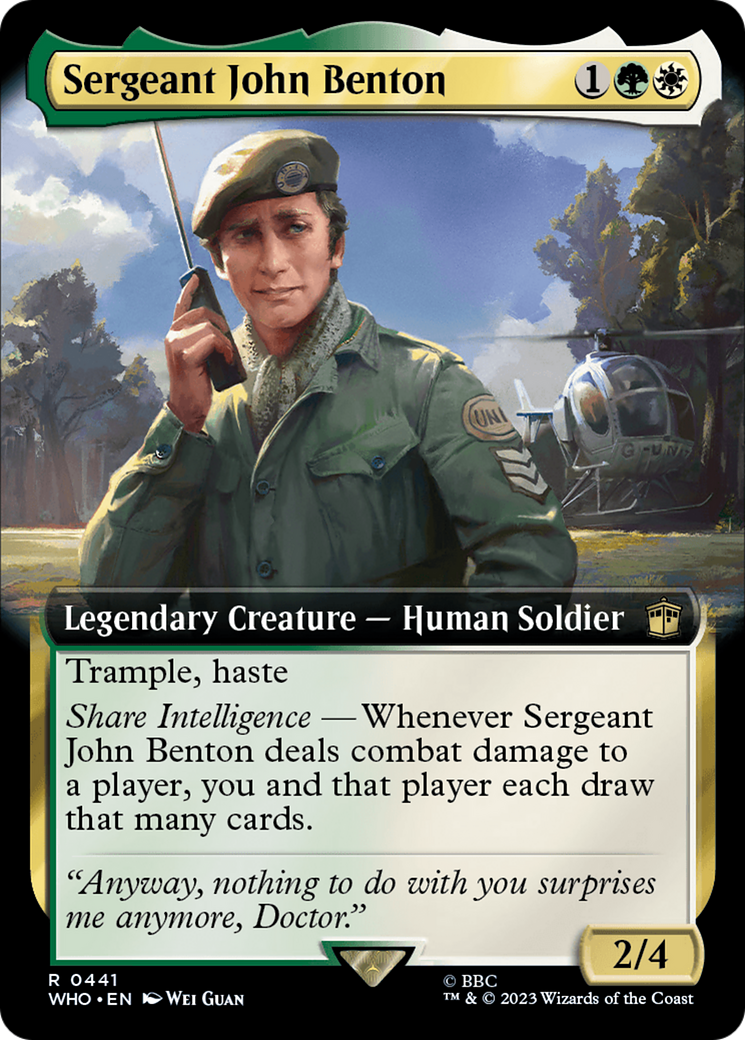 Sergeant John Benton (Extended Art) [Doctor Who] | Boutique FDB TCG