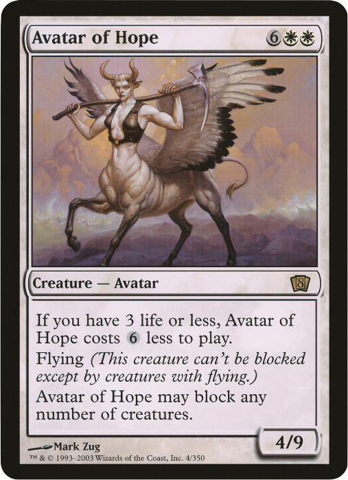 Avatar of Hope (Oversized) [Eighth Edition Box Topper] | Boutique FDB TCG