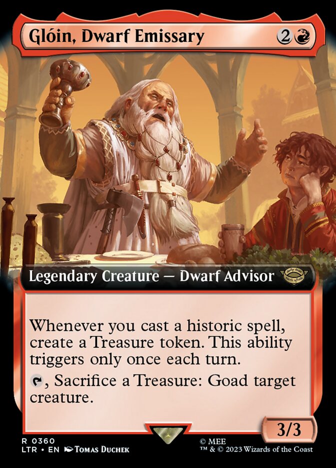 Gloin, Dwarf Emissary (Extended Art) [The Lord of the Rings: Tales of Middle-Earth] | Boutique FDB TCG