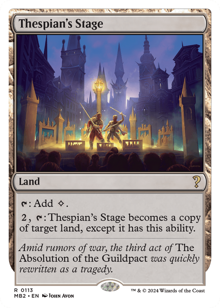Thespian's Stage (White Border) [Mystery Booster 2] | Boutique FDB TCG