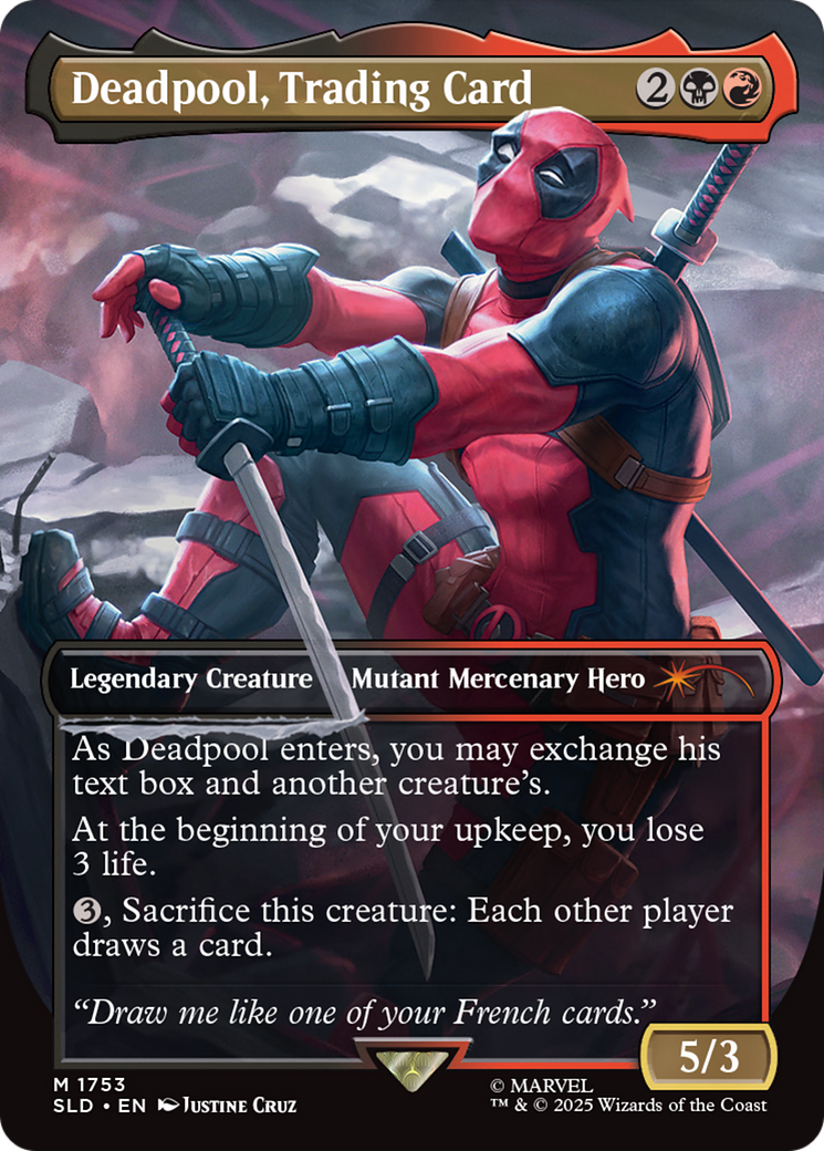 Deadpool, Trading Card (Rainbow Foil) [Secret Lair Drop Series] | Boutique FDB TCG