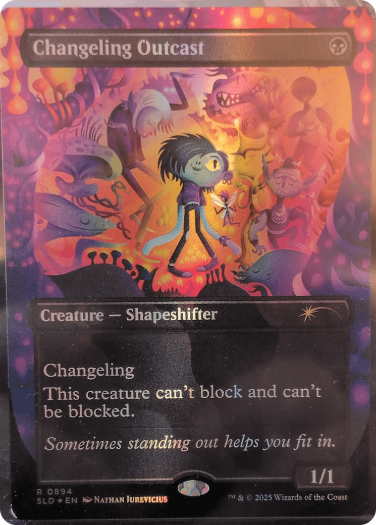 Changeling Outcast (Rainbow Foil) [Secret Lair Drop Series] | Boutique FDB TCG