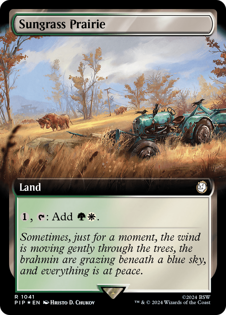 Sungrass Prairie (Extended Art) (Surge Foil) [Fallout] | Boutique FDB TCG