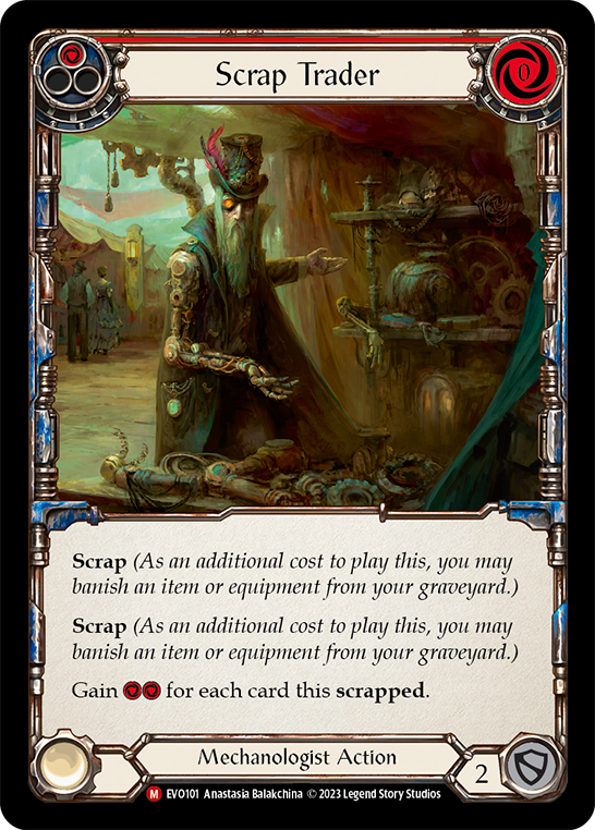 Scrap Trader [EVO101] (Bright Lights)  Rainbow Foil | Boutique FDB TCG