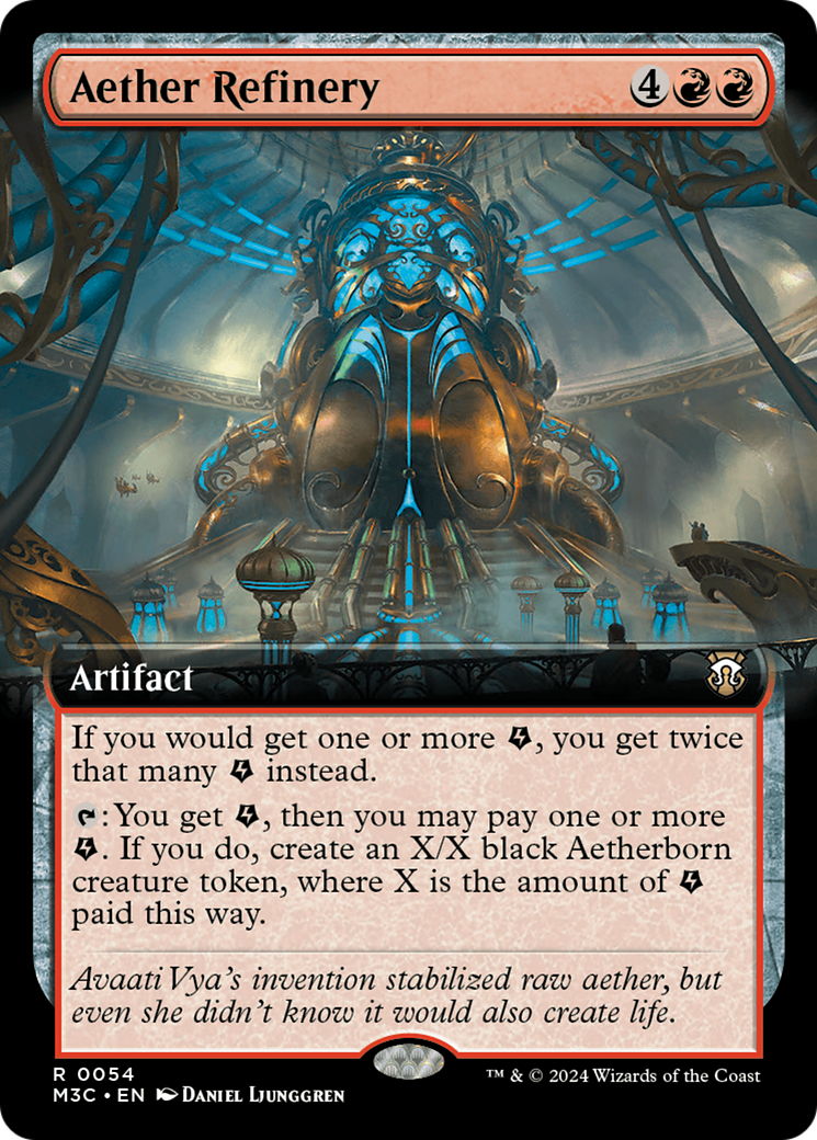 Aether Refinery (Extended Art) (Ripple Foil) [Modern Horizons 3 Commander] | Boutique FDB TCG