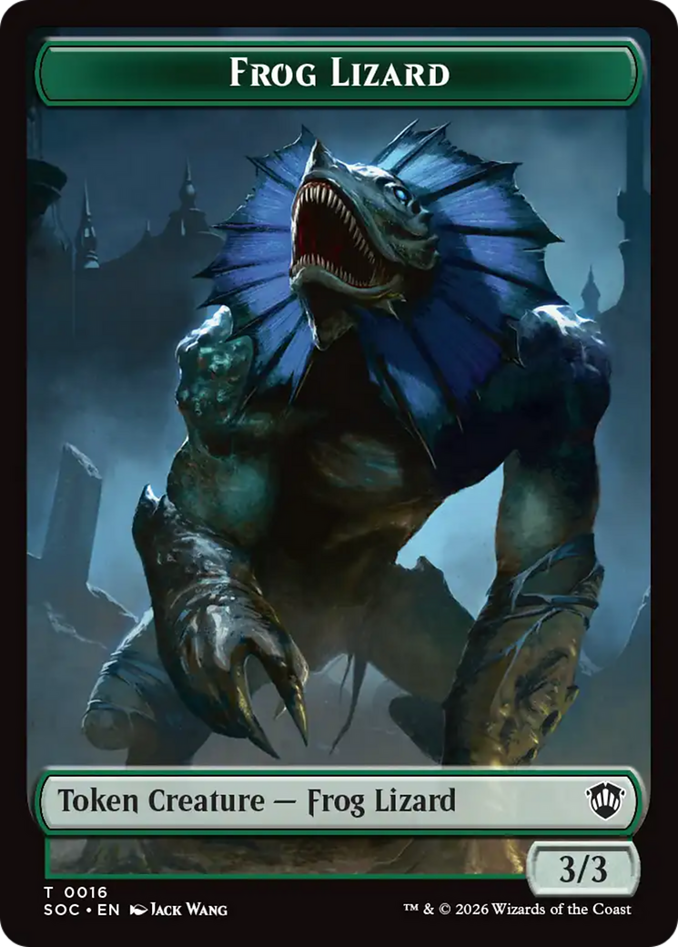 Boar // Frog Lizard Double-Sided Token [Secrets of Strixhaven Commander Tokens] | Boutique FDB TCG