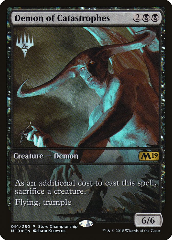 Demon of Catastrophes (Store Championship) (Full Art) [Core Set 2019 Promos] | Boutique FDB TCG