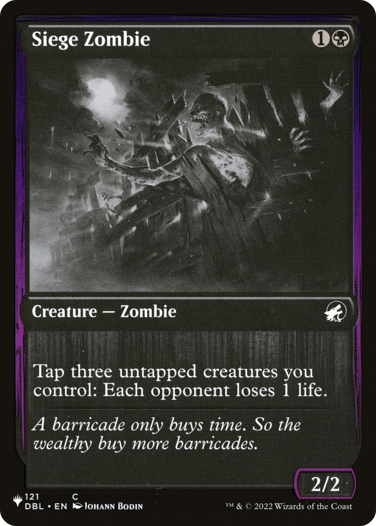 Siege Zombie [The List] | Boutique FDB TCG