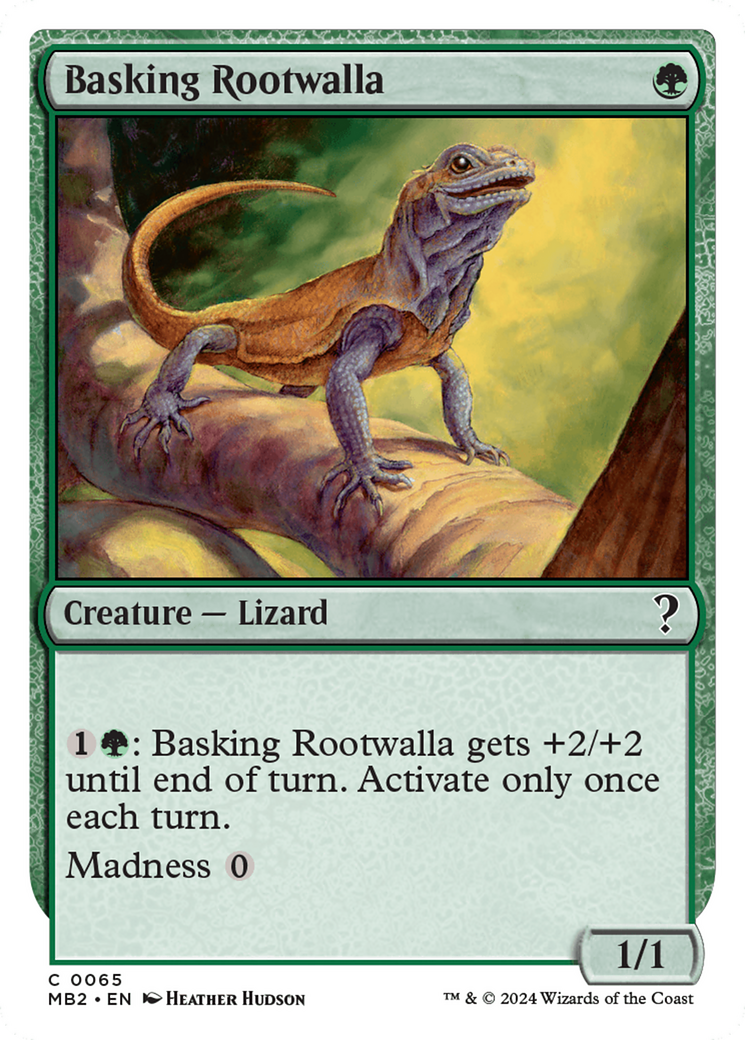 Basking Rootwalla (White Border) [Mystery Booster 2] | Boutique FDB TCG