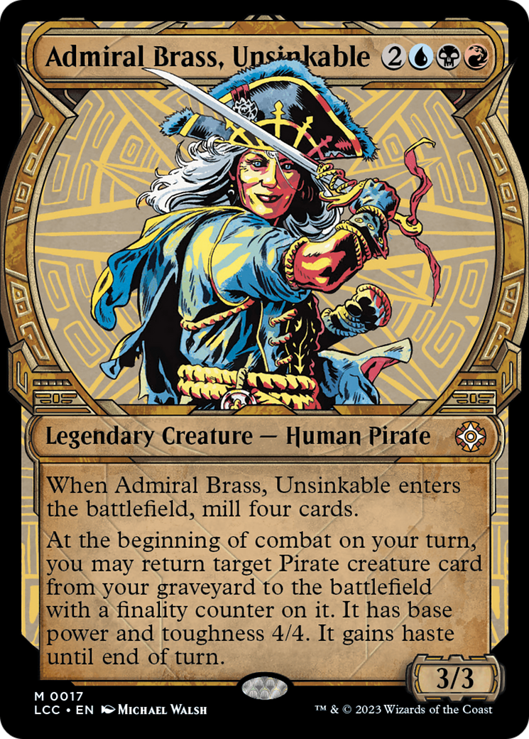 Admiral Brass, Unsinkable (Showcase) [The Lost Caverns of Ixalan Commander] | Boutique FDB TCG
