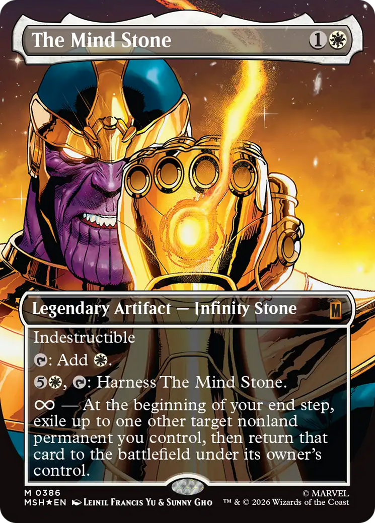 The Mind Stone (Borderless) [Marvel Super Heroes] | Boutique FDB TCG