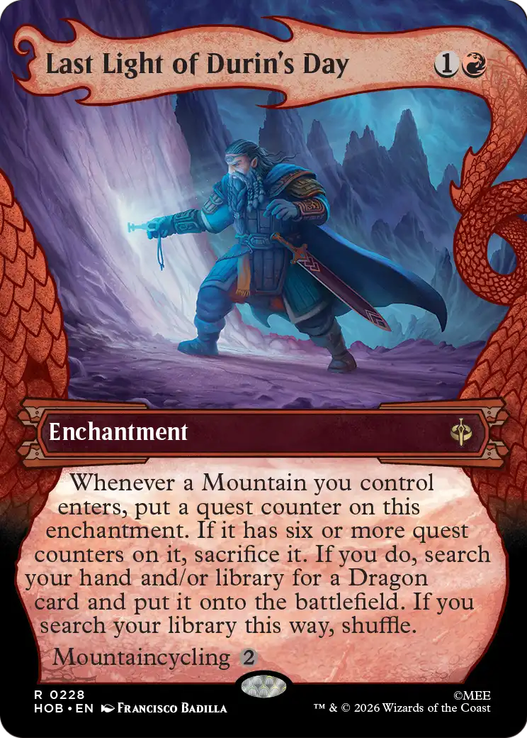 Last Light of Durin's Day (Showcase) [The Hobbit] | Boutique FDB TCG
