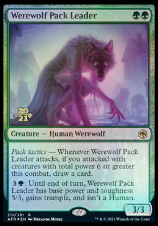 Werewolf Pack Leader [Dungeons & Dragons: Adventures in the Forgotten Realms Prerelease Promos] | Boutique FDB TCG