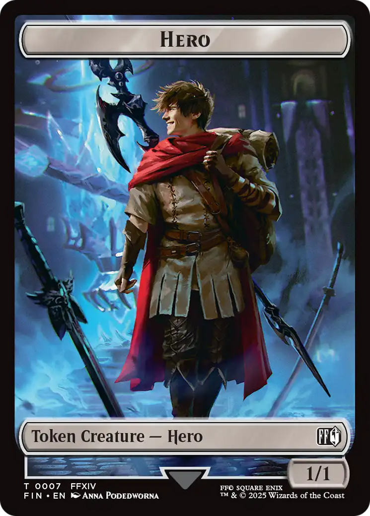 Hero (0007) // Wizard (0015) Double-Sided Token [FINAL FANTASY Tokens] | Boutique FDB TCG