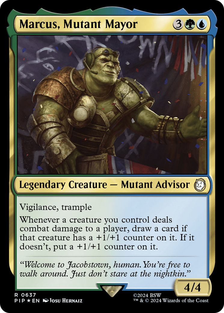 Marcus, Mutant Mayor (Surge Foil) [Fallout] | Boutique FDB TCG