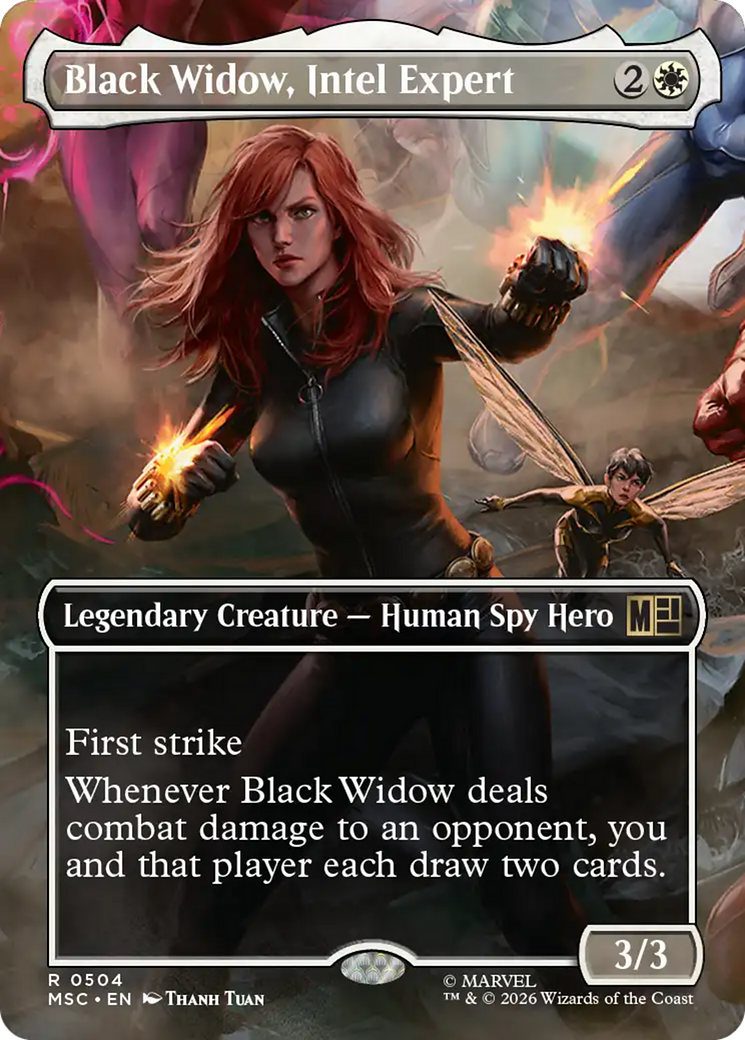 Black Widow, Intel Expert (Borderless) [Marvel Super Heroes Commander] | Boutique FDB TCG