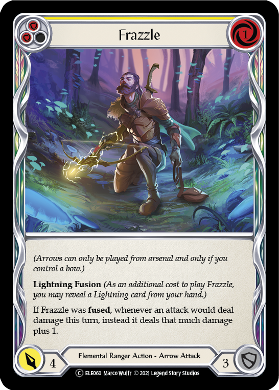 Frazzle (Yellow) [U-ELE060] (Tales of Aria Unlimited)  Unlimited Rainbow Foil | Boutique FDB TCG