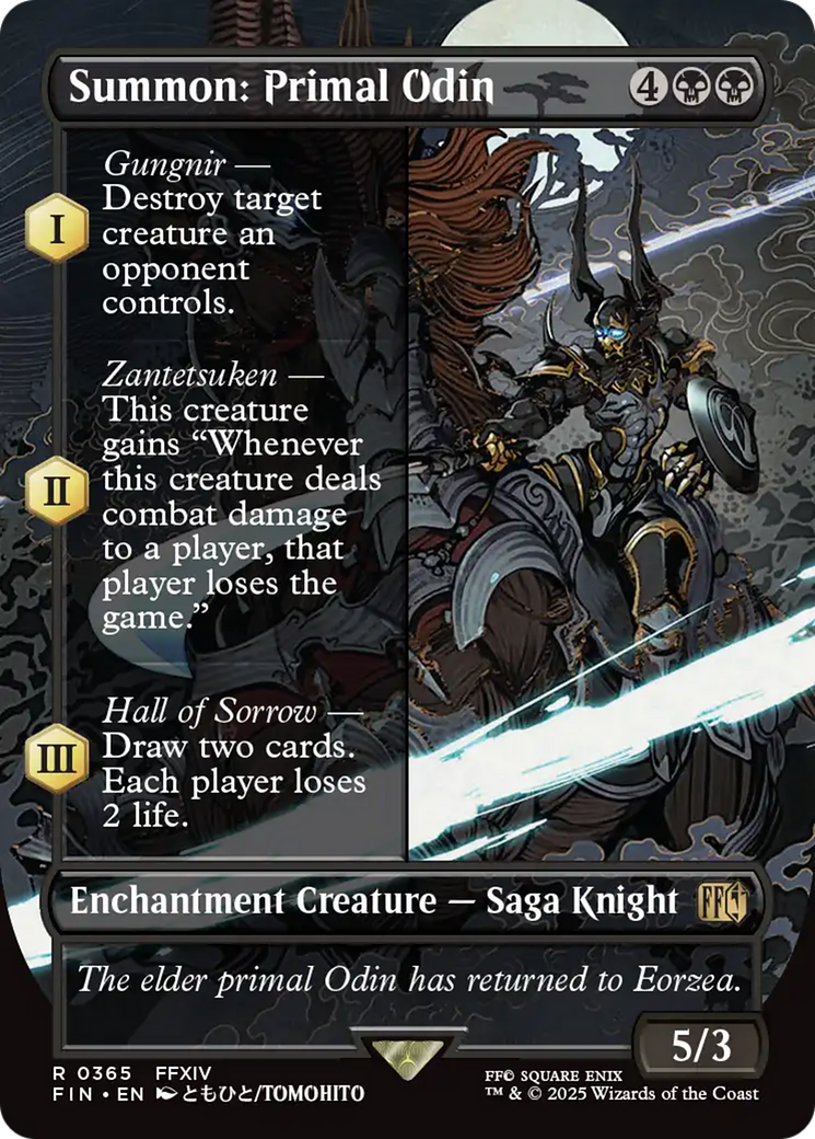 Summon: Primal Odin (Borderless) [FINAL FANTASY] | Boutique FDB TCG
