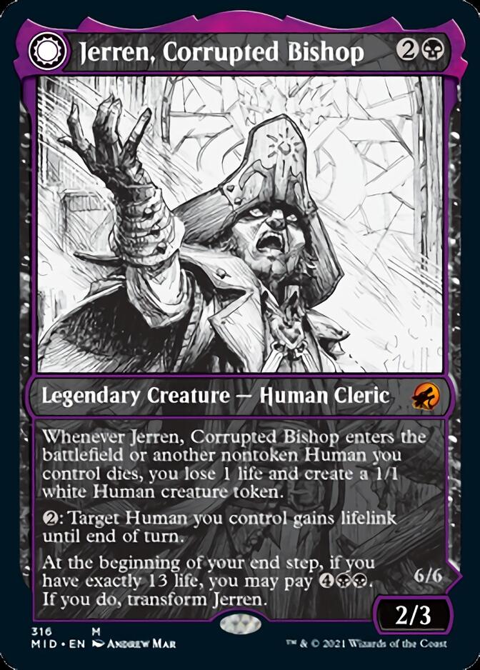 Jerren, Corrupted Bishop // Ormendahl, the Corrupted (Showcase Eternal Night) [Innistrad: Midnight Hunt] | Boutique FDB TCG