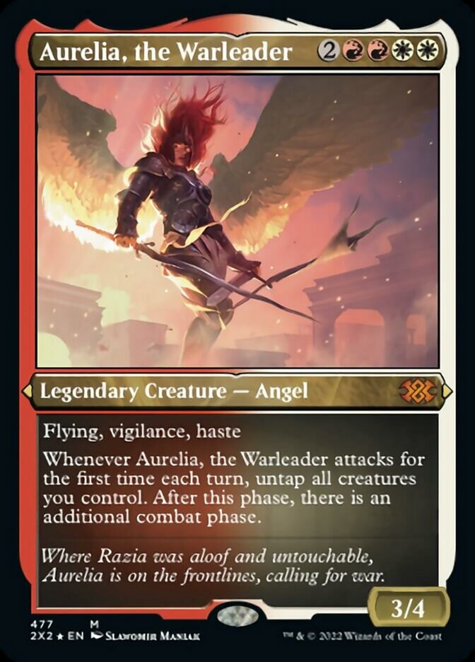 Aurelia, the Warleader (Foil Etched) [Double Masters 2022] | Boutique FDB TCG