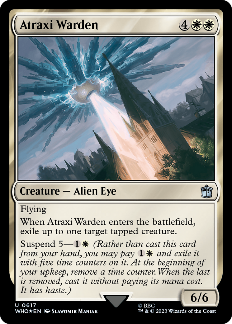 Atraxi Warden (Surge Foil) [Doctor Who] | Boutique FDB TCG