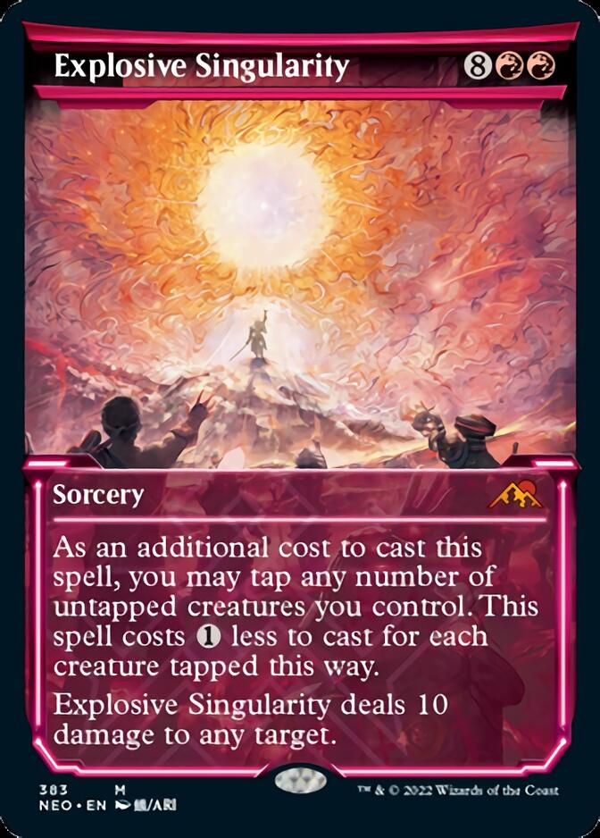 Explosive Singularity (Showcase Soft Glow) [Kamigawa: Neon Dynasty] | Boutique FDB TCG